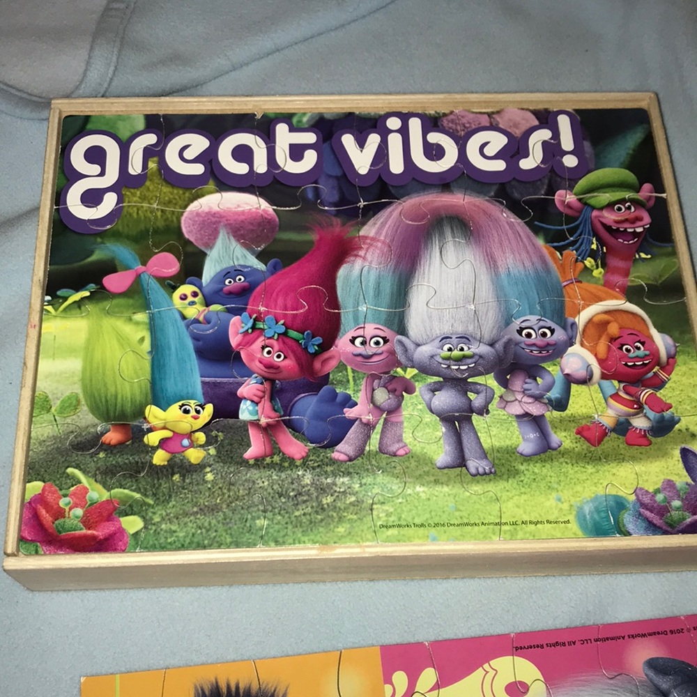 Trolls wooden puzzles